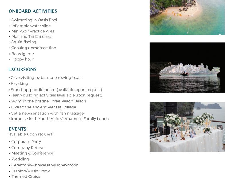 activities-capella-cruise-halong-bay